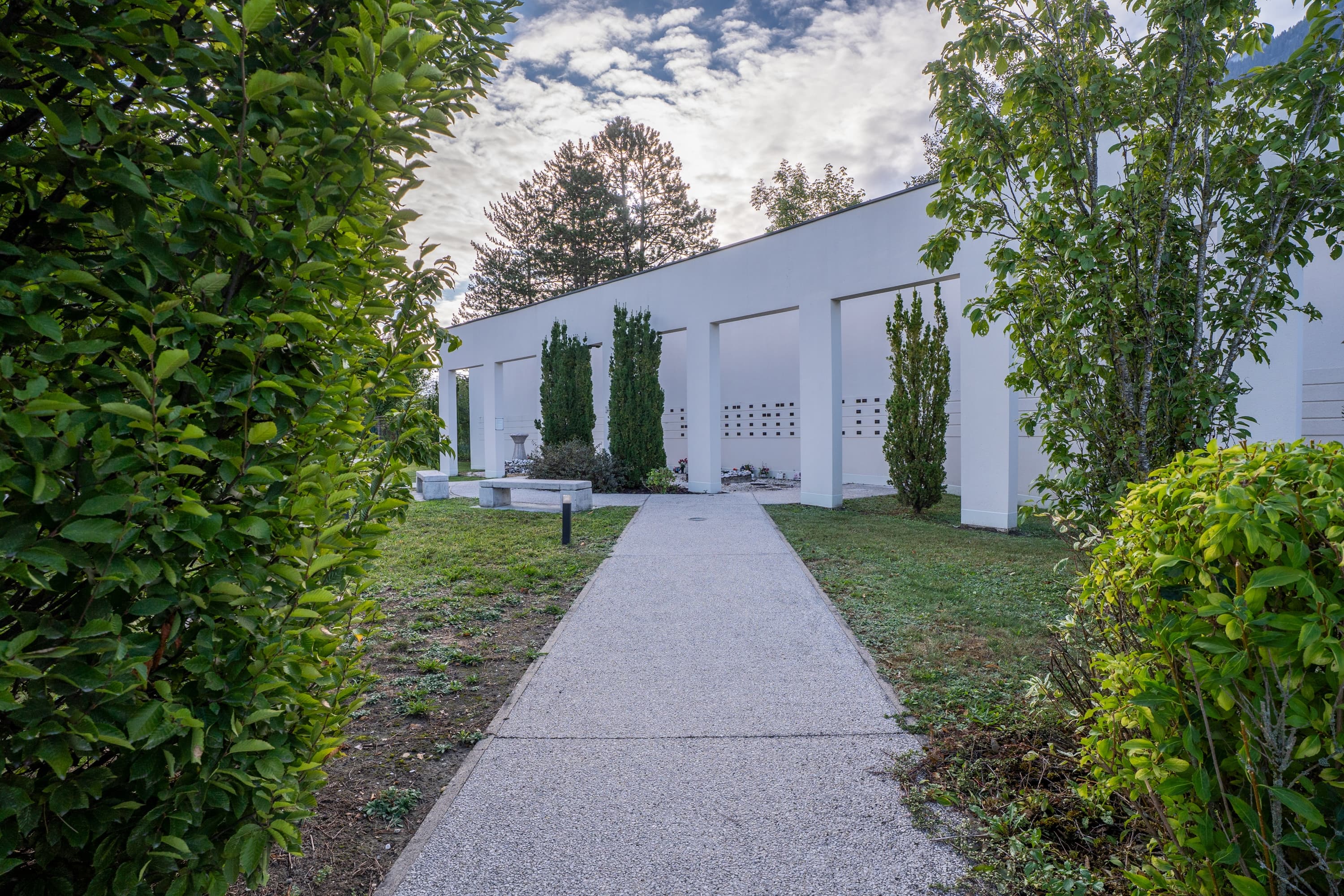 Façade du crématorium de Bonneville